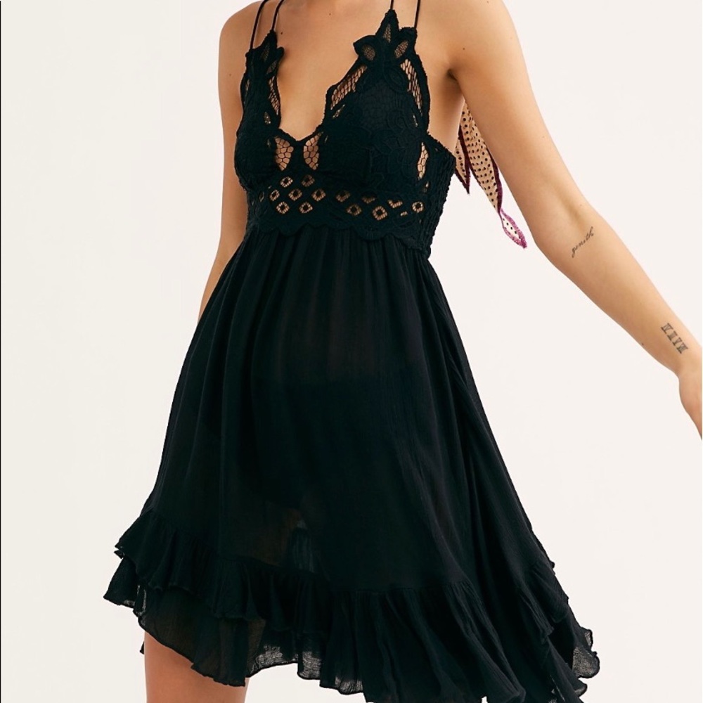 NWT Free People Adella black dress
